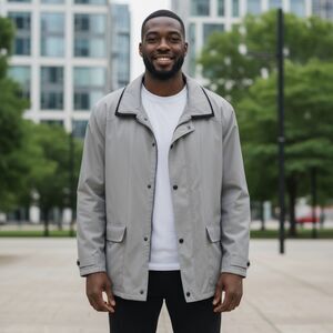 EUC Cento Mila 100 Full Zip Fully Lined Heavy Warm Coat Jacket Khaki XL